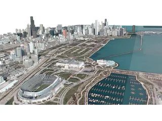 Chicago City 3D Model preview