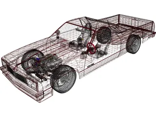 Chevrolet El Camino (1984) 3D Model preview
