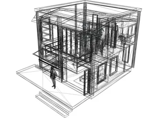 Beach House 3D Model preview