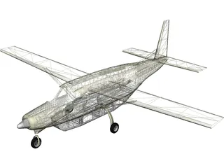 Cessna 208B CargoMaster N124GL with Travel Pod 3D Model preview