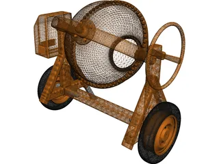 Cement Mixer 3D Model preview