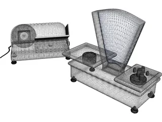 Roman Scales and Electrical Ham-Cutter 3D Model preview