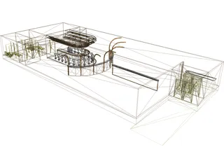 Bar Interior 3D Model preview
