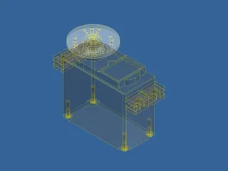 Hitec HS-322HD Servo 3D Model preview