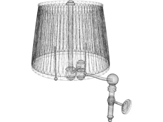 Classic Wall Lamp 3D Model preview