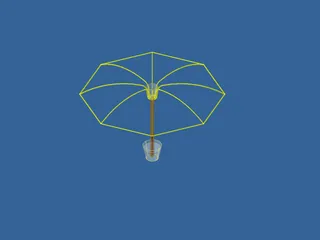 Garden Umbrella 3D Model preview