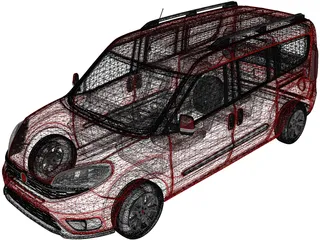 Fiat Doblo Maxi (2015) 3D Model preview