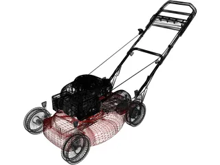 Push Lawn Mower 3D Model preview