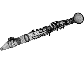 Clarinet 3D Model preview