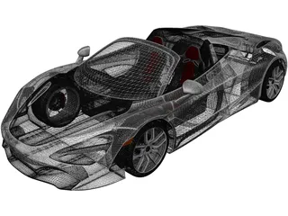 McLaren 720S Spider 3D Model preview