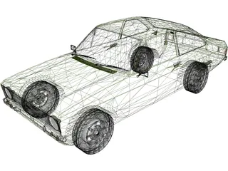 Ford Escort MK2 3D Model preview