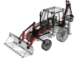 Wheel Loader 3D Model preview