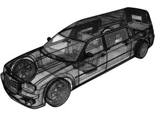 Chrysler 300C Hearse (2009) 3D Model preview