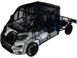 Opel Movano Van Chassis (2022) 3D Model preview