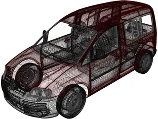 Volkswagen Caddy (2007) 3D Model preview