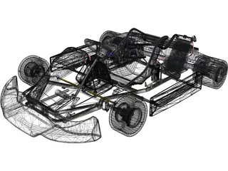 Go Kart 3D Model preview