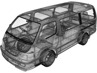 Toyota Hiace (1999) 3D Model preview