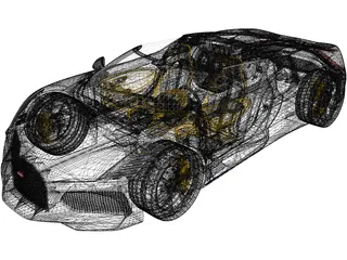 Bugatti W16 Mistral (2024) 3D Model preview