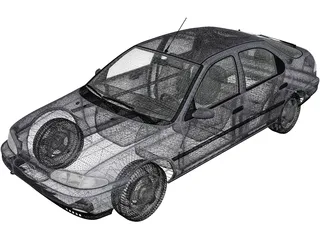 Ford Mondeo Hatchback (1993) 3D Model preview