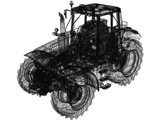 John Deere 6195M 3D Model preview