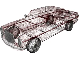 Mercedes-Benz 230 [W114] (1968) 3D Model preview