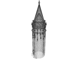 Galata Tower 3D Model preview