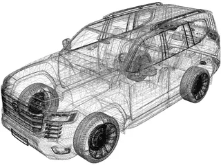 Toyota Land Cruiser 300 (2022) 3D Model preview