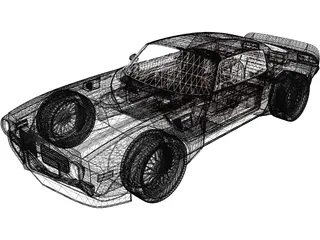 Pontiac Firebird Trans Am Tuning Edition (1970) 3D Model preview
