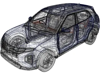 Hyundai Creta (2022) 3D Model preview