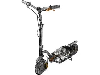 Electric Scooter 3D Model preview
