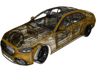 Mercedes-Benz S63 E Performance (2023) 3D Model preview