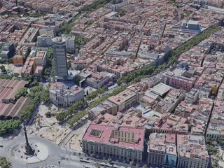 Barcelona City, Spain (2023) 3D Model preview
