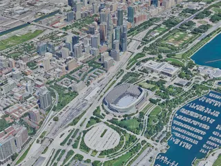 Chicago City, USA (2023) 3D Model preview