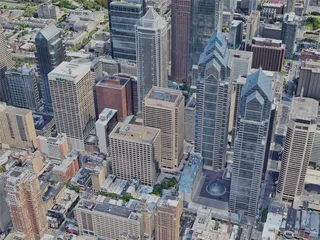 Philadelphia City, USA (2023) 3D Model preview