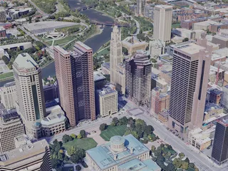 Columbus City, OH, USA (2023) 3D Model preview