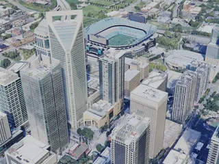 Charlotte City, NC, USA (2023) 3D Model preview