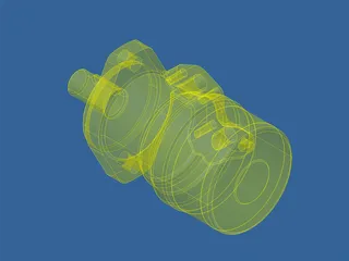 Hydraulic Motor OMR 100 3D Model preview