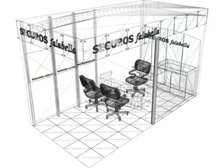 Retail Office 3D Model preview
