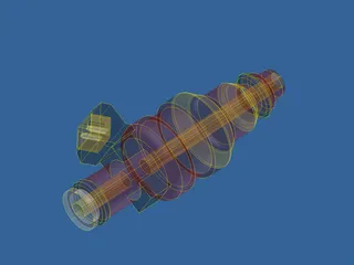 Bosch Fuel Injector 3D Model preview
