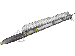 AIM-9X Sidewinder 3D Model preview