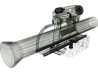 MILAN Anti-Tank Missile 3D Model preview