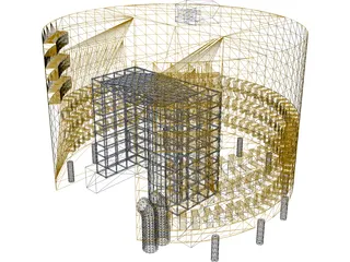 Tube Building 3D Model preview