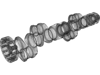 Crankshaft Cummins Diesel 3D Model preview