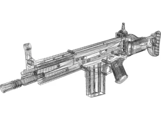 FN SCAR 3D Model preview