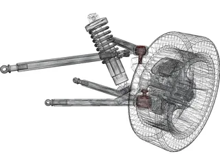 Racing Suspension 3D Model preview