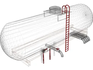 Oil Tank 3D Model preview