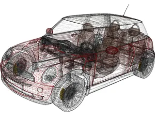 Mini Cooper 3D Model preview