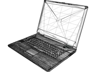 Fujitsu Siemens Amilo 1705 Laptop 3D Model preview