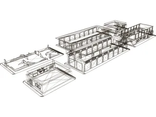 Desert Town 3D Model preview