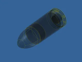 9mm Luger Cartidge 3D Model preview